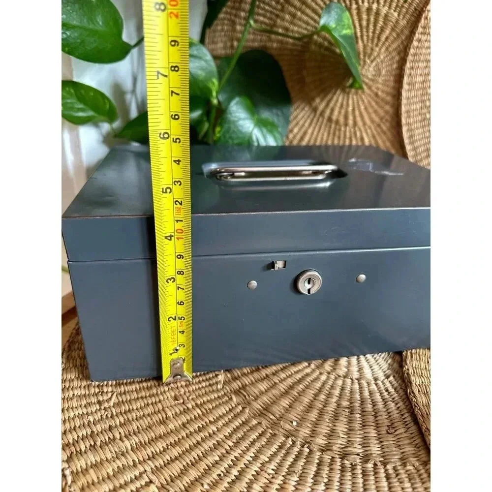 Gray Metal Lock Box